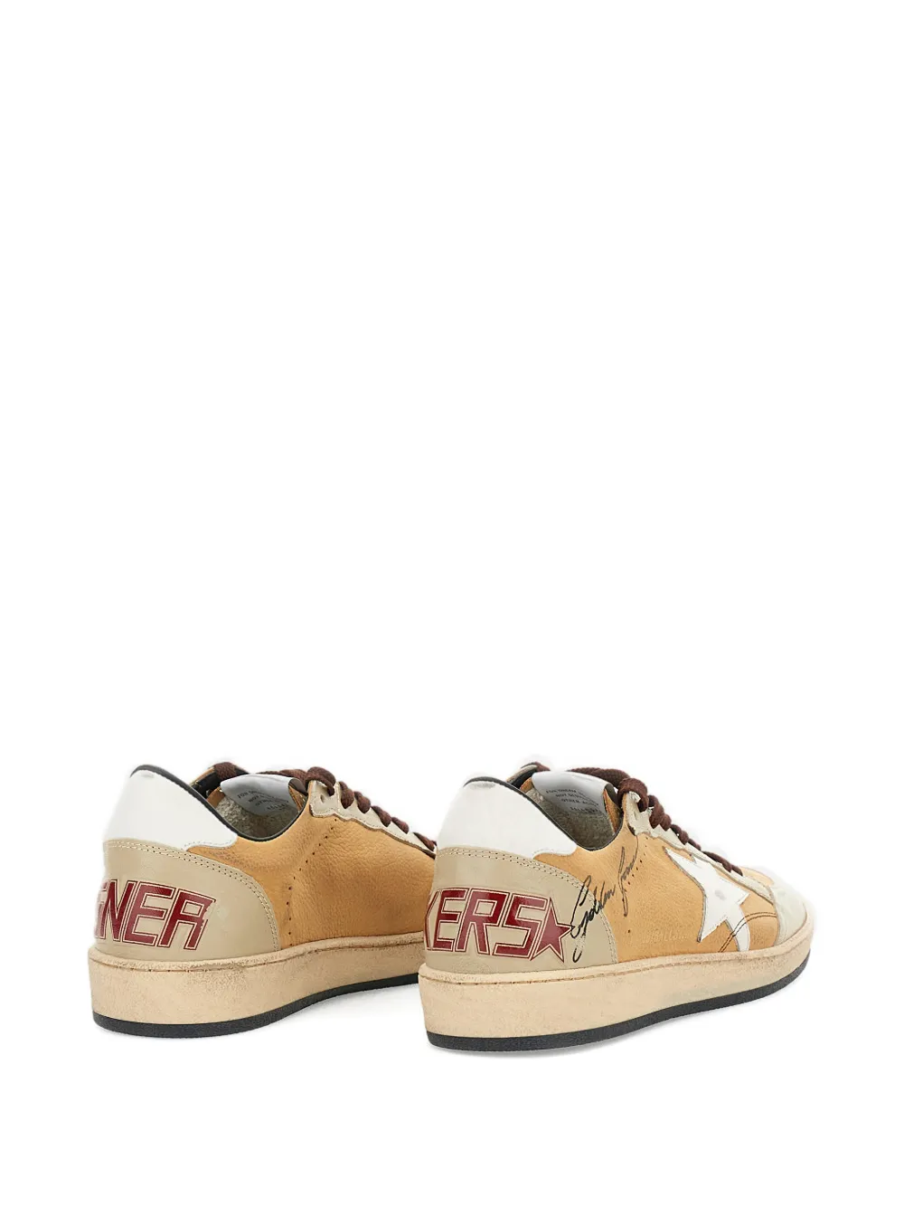 Golden Goose Ball Star lace-up leather sneakers Beige