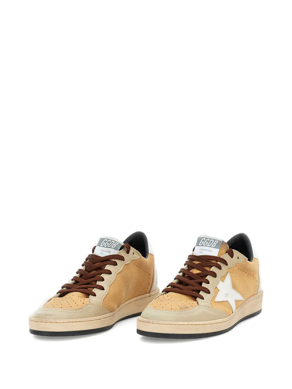 Golden Goose Ball Star lace-up leather sneakers Beige