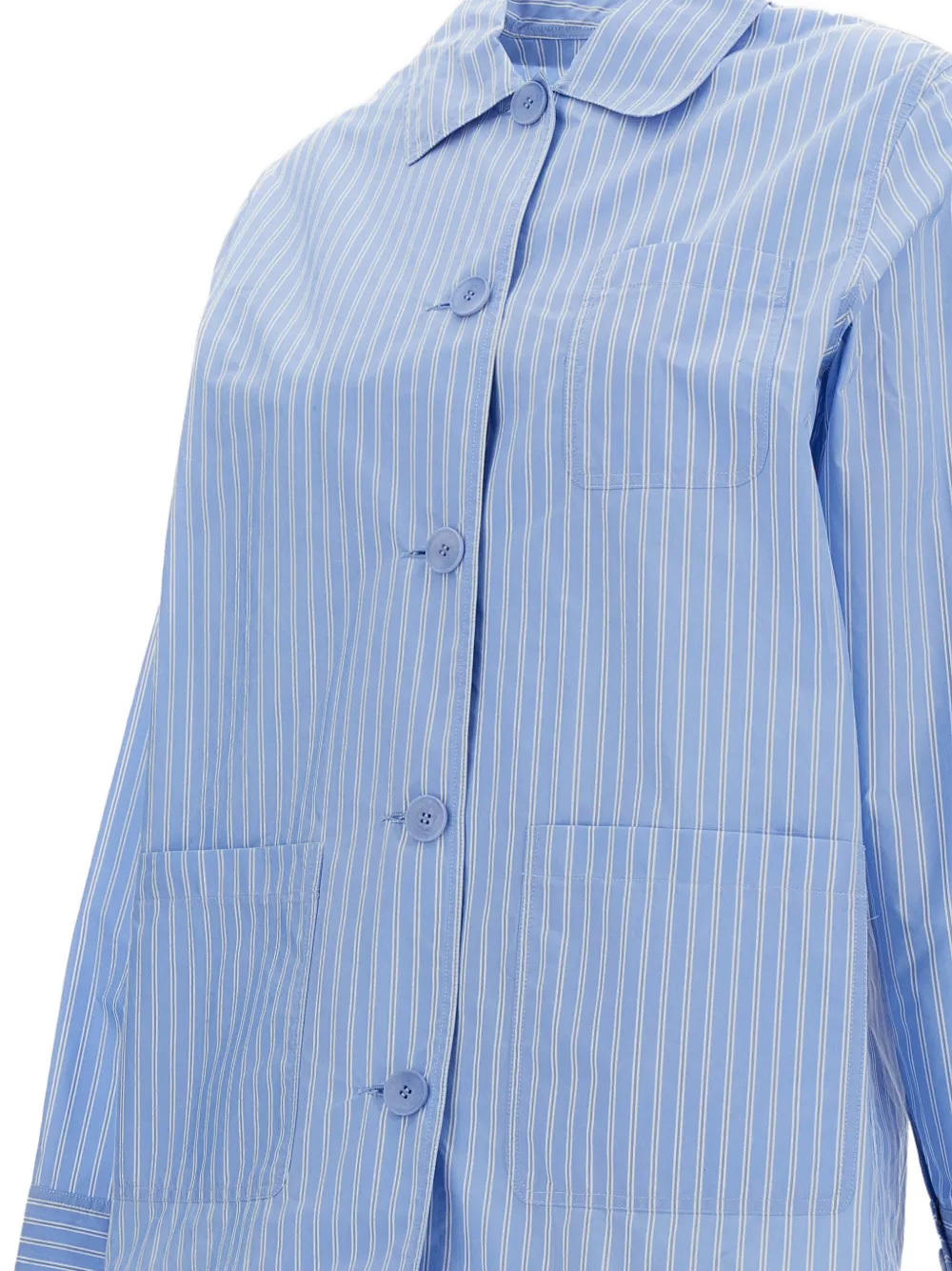  Irie' Striped Chest-pocket Jacket - Blue 