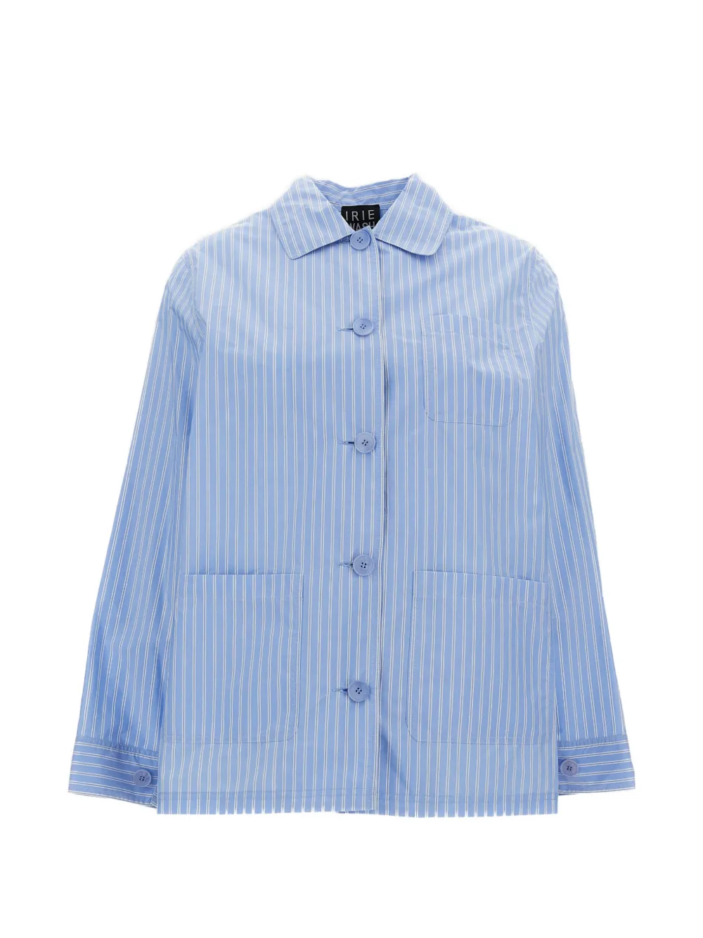 Irie' striped chest-pocket jacket - Blu