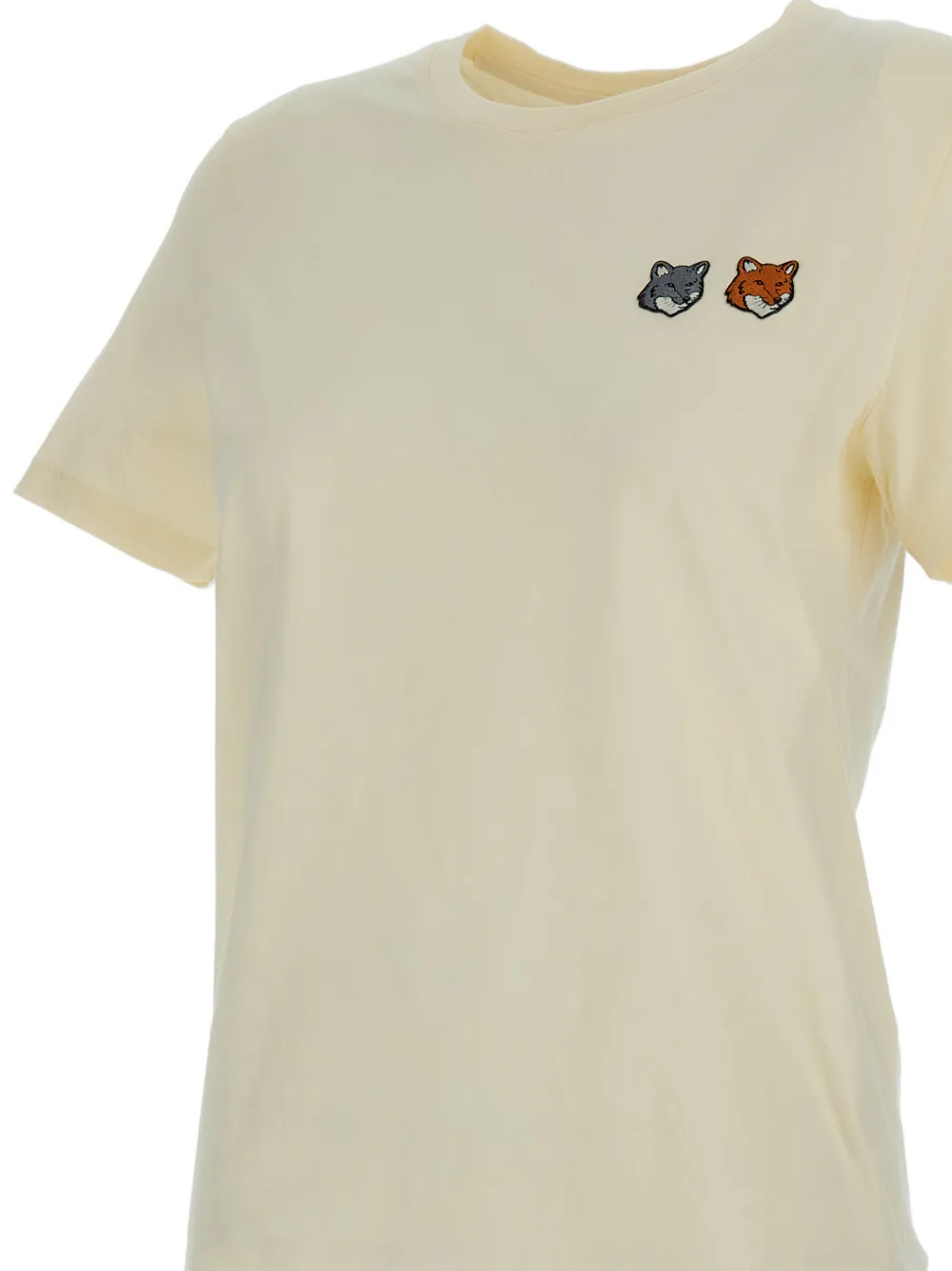  Maison Kitsuné Fox-motif T-shirt - Neutrals 
