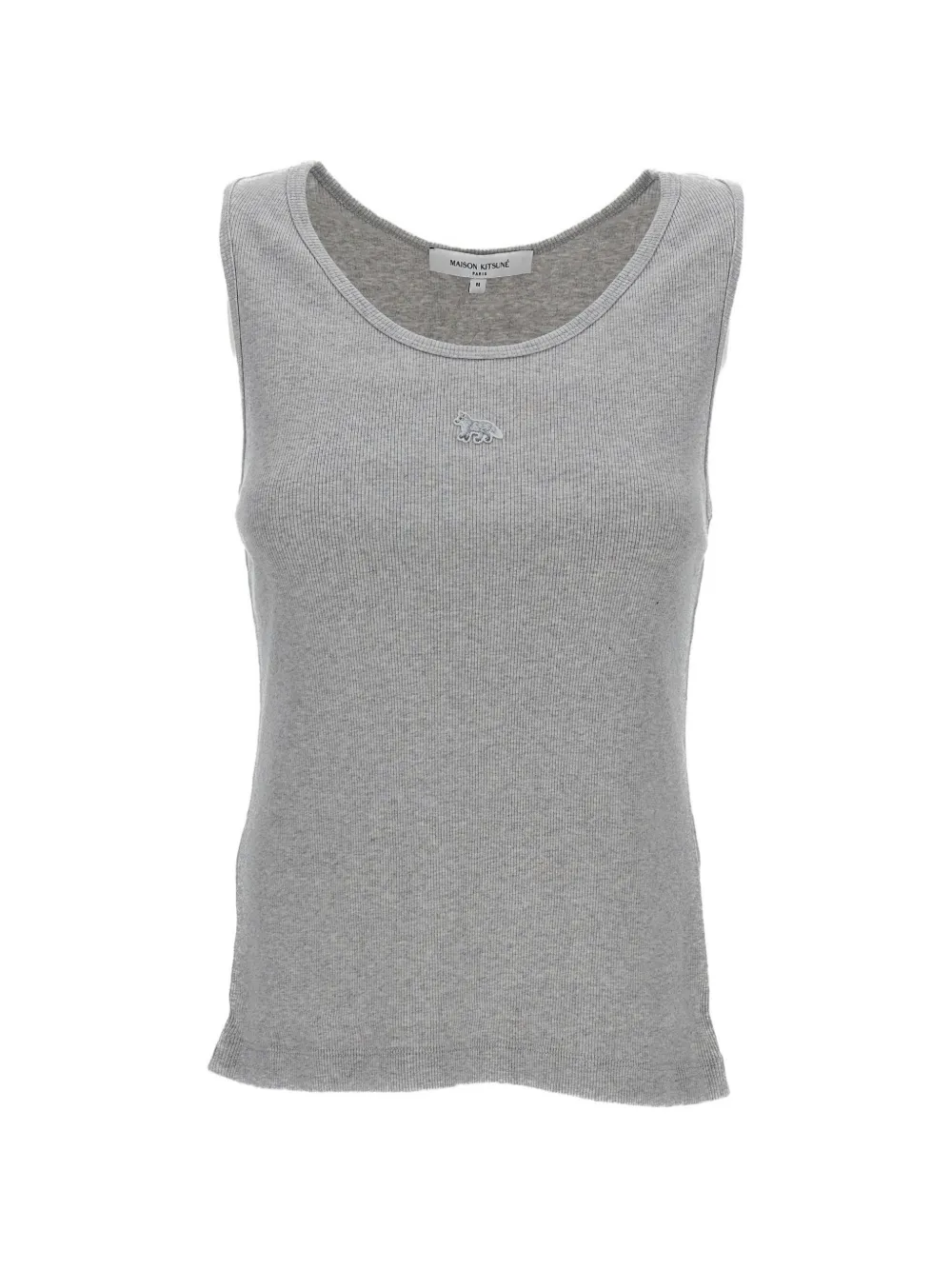 Maison Kitsuné cut-out-detail top - Grigio