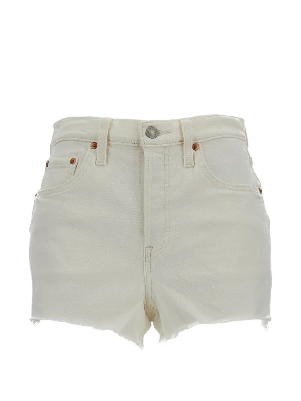 Levi's Shorts con frange 501 - Bianco