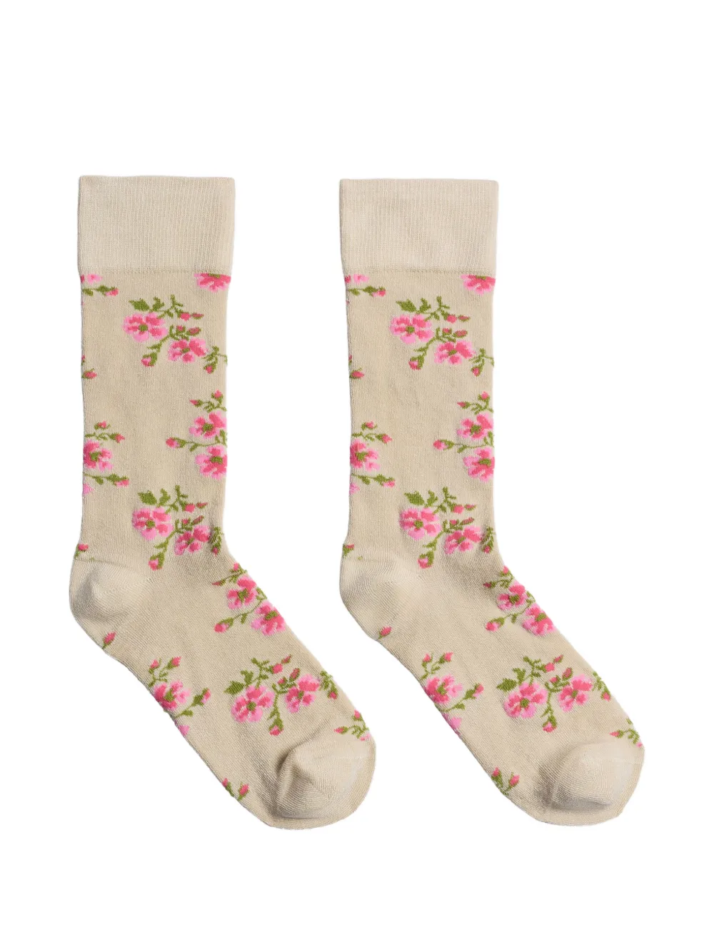 Simone Rocha floral-pattern long socks - Toni neutri