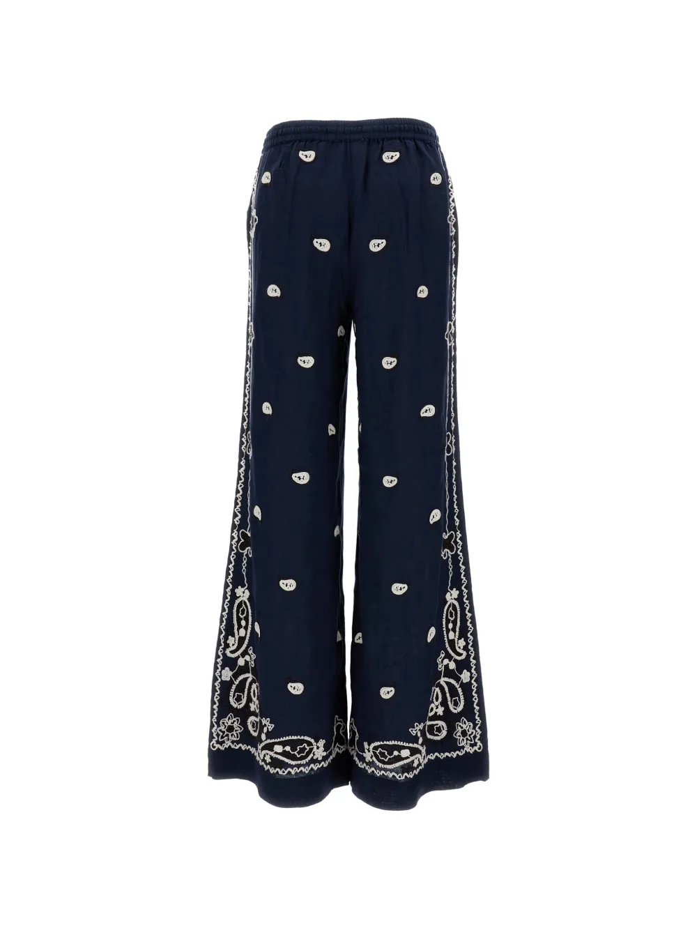  P.a.r.o.s.h. Embroidered Wide-leg Trousers - Blue 