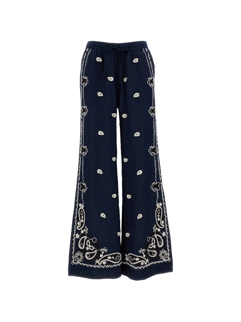 P.A.R.O.S.H. embroidered wide-leg trousers - Blu