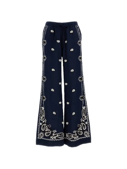 P.A.R.O.S.H. embroidered wide-leg trousers