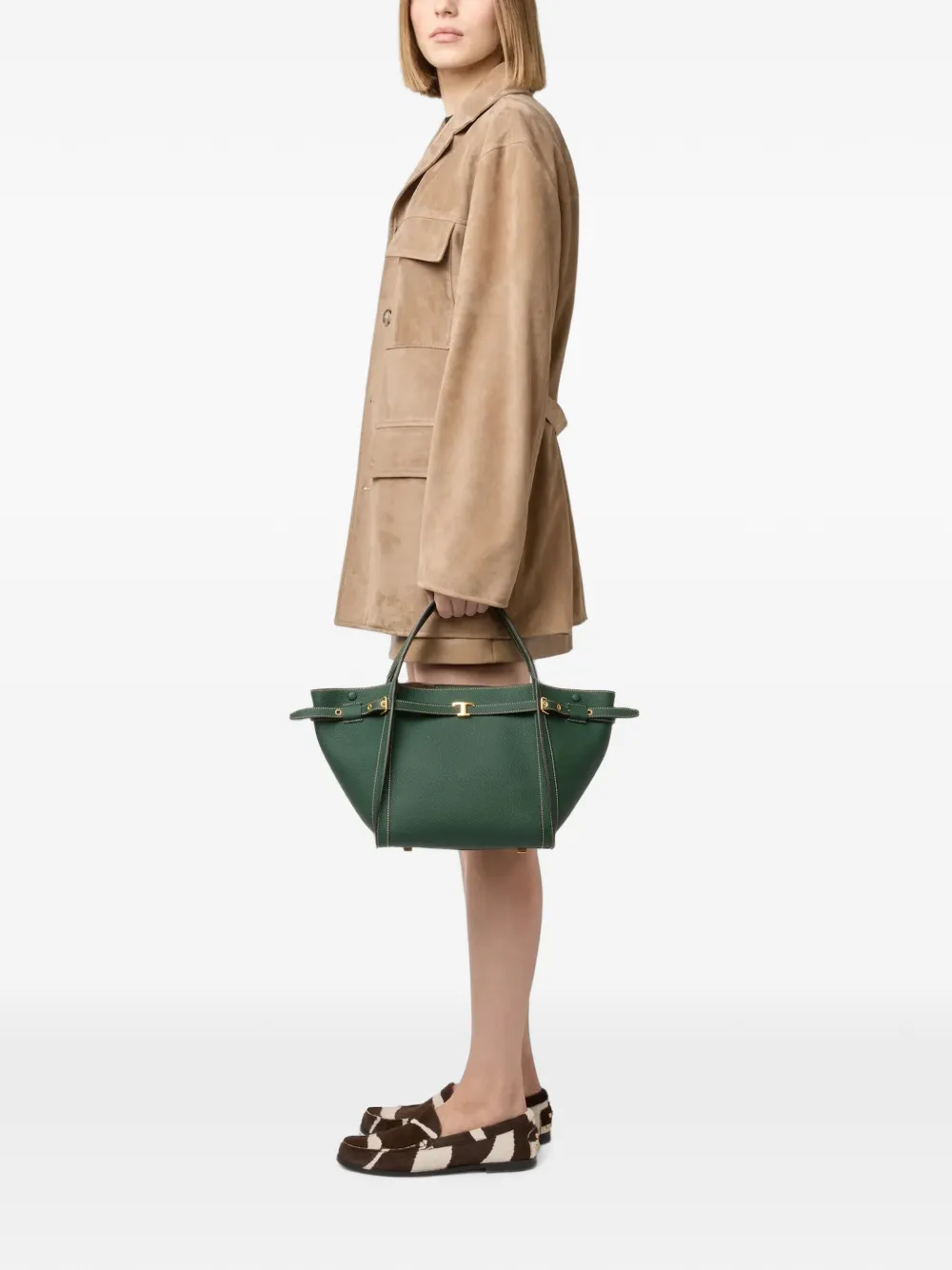 Tod's Kleine leren shopper Groen