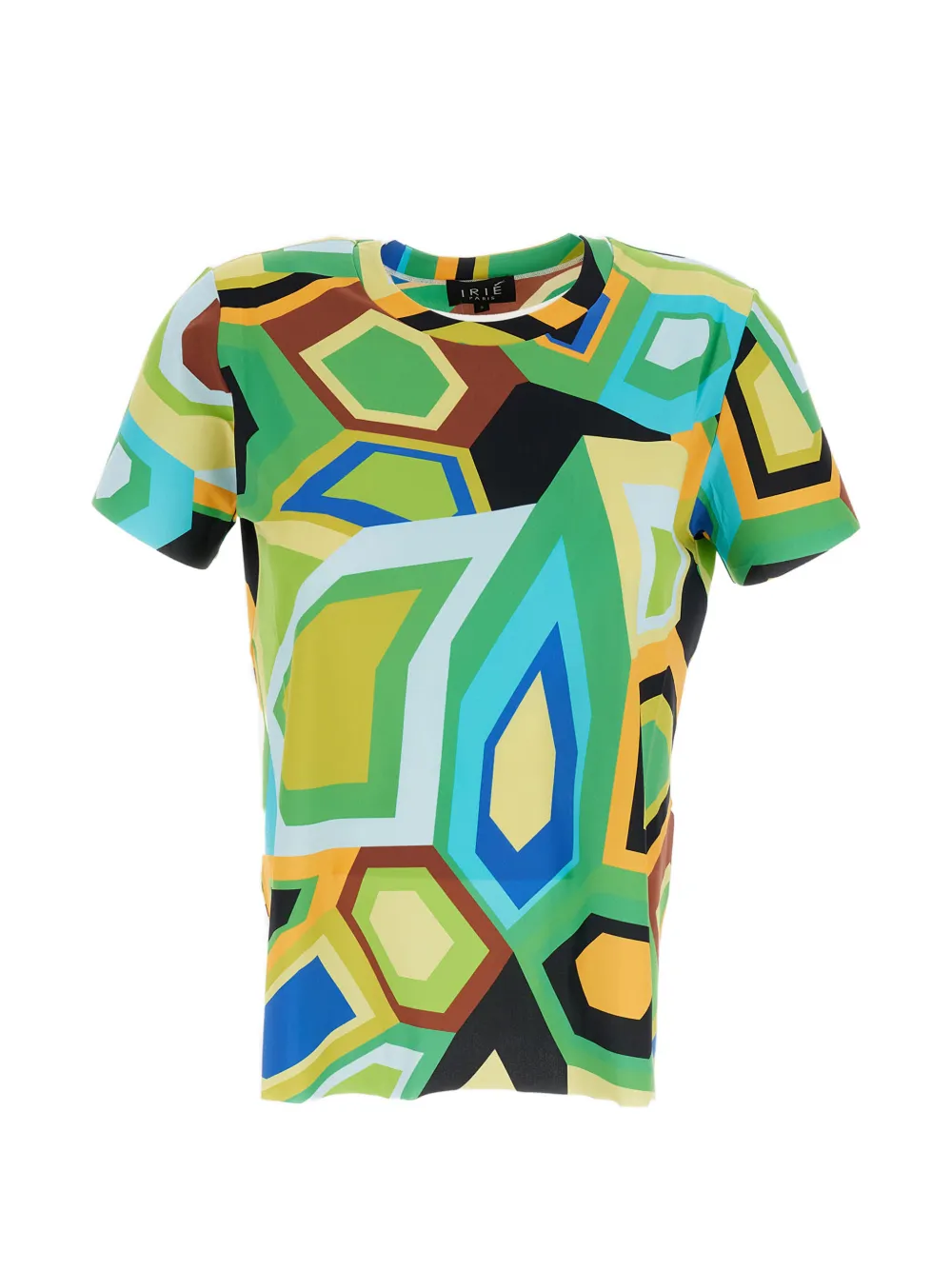 Irie' geometric print T-shirt - Verde