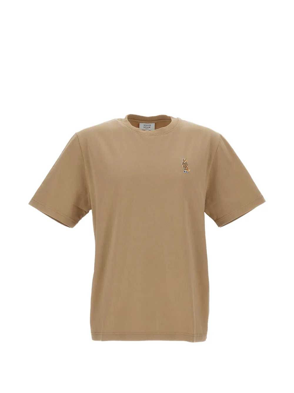 Maison Kitsuné fox-embroidered T-shirt - Toni neutri