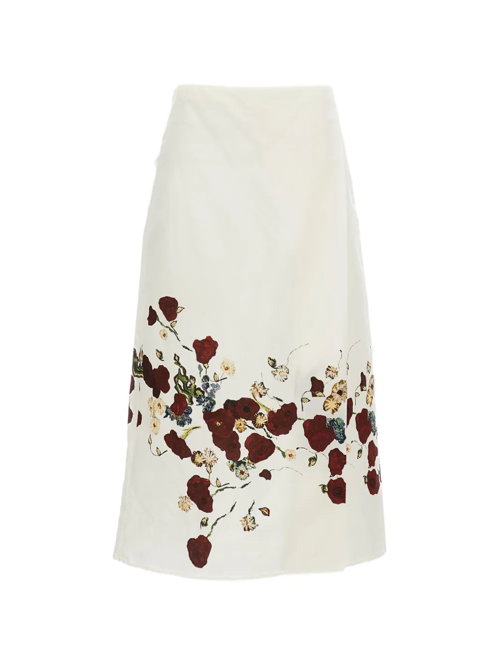 KHAITE Midi-jurk met bloemenprint Beige