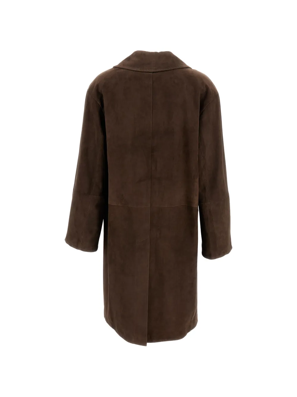 'S Max Mara Ortensia suède jas met revers kraag Bruin