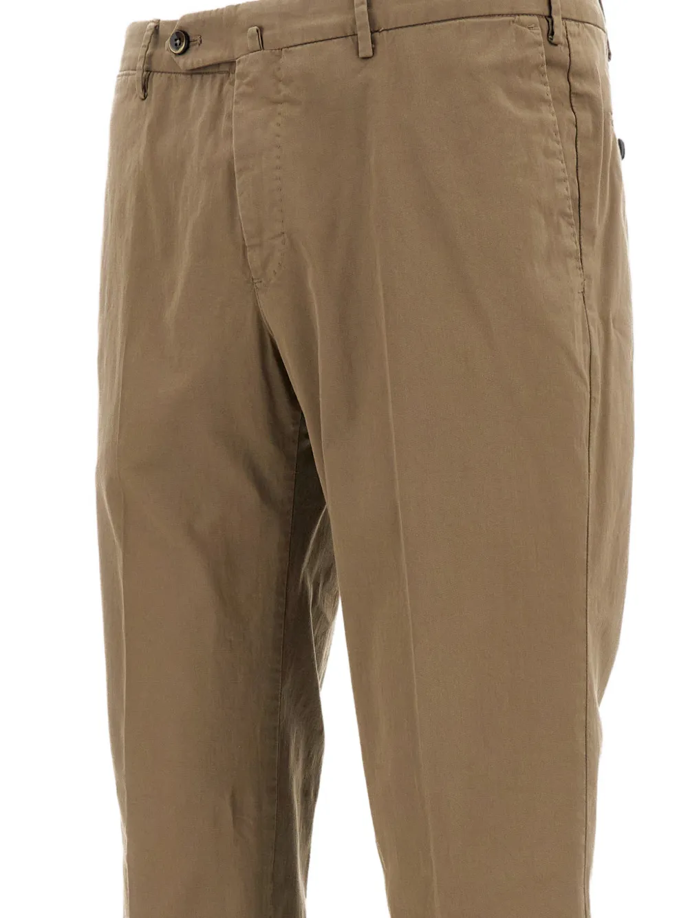 PT Torino Stretch gabardine capri broek Bruin