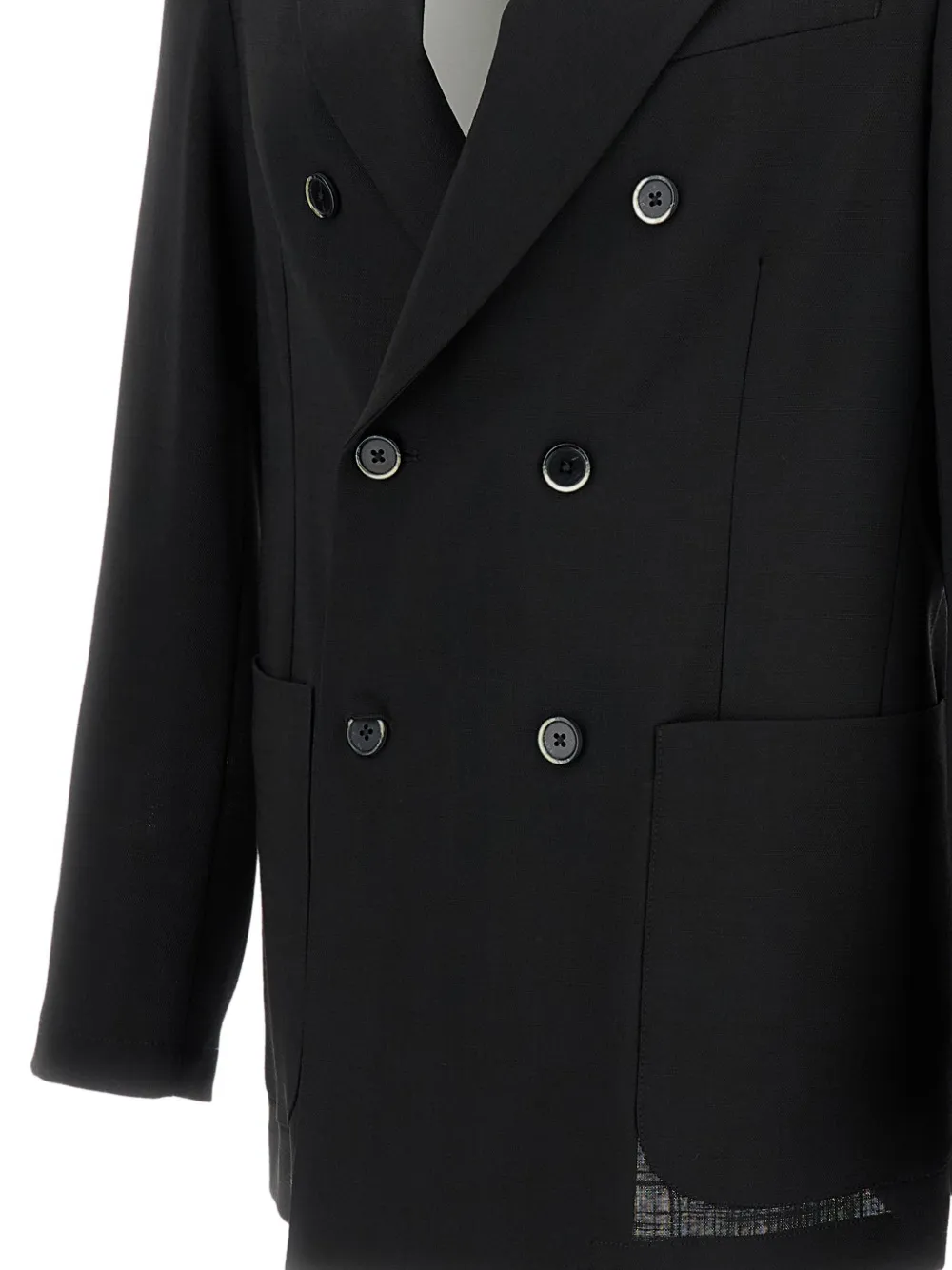  Barena Double-breasted Blazer - Black 