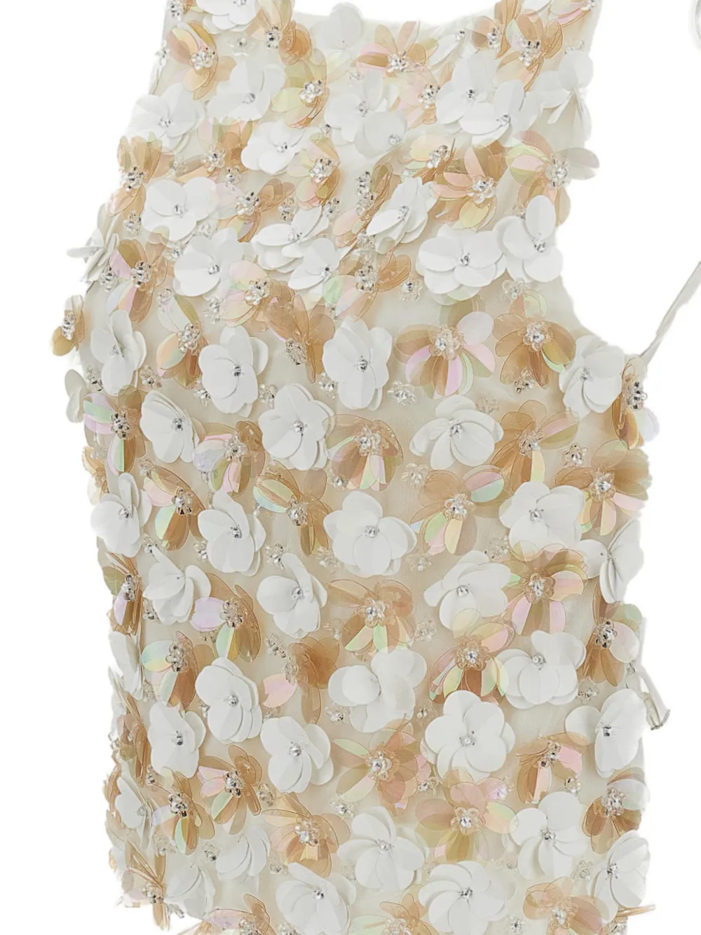 P.a.r.o.s.h. Sleeveless Floral-appliqué Top - White 