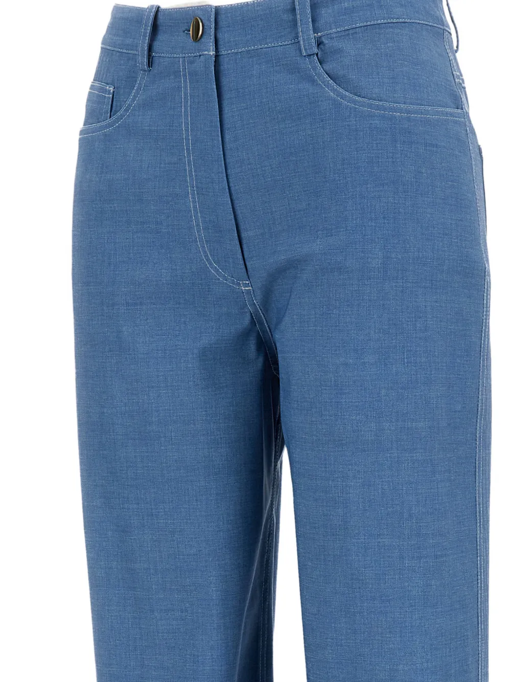  Irie' Topstitching Trousers - Blue 