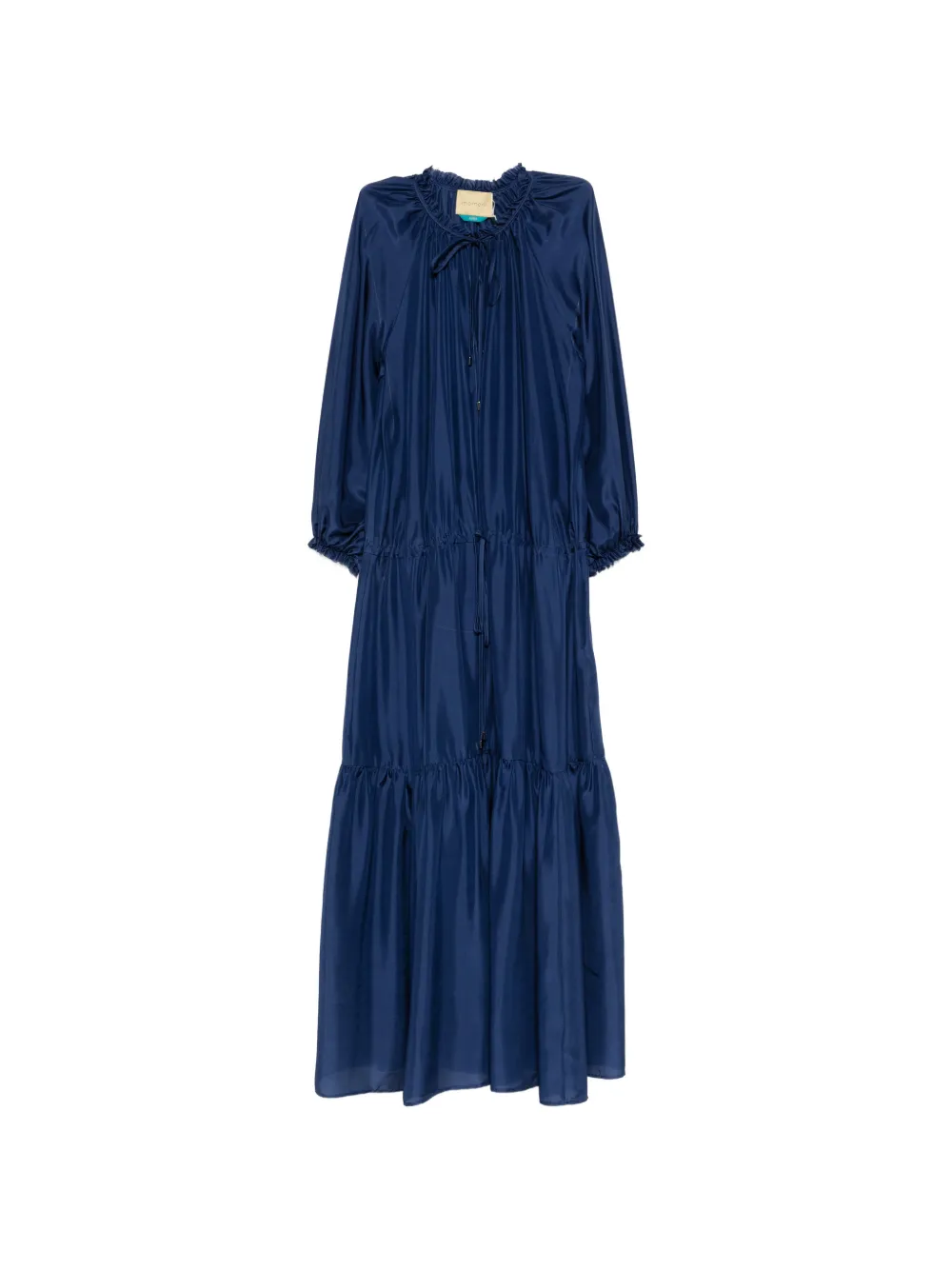 Momoni Viento ruffled maxi dress - Blu