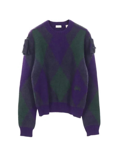 Burberry Pre-Owned Argyle tassel sweater