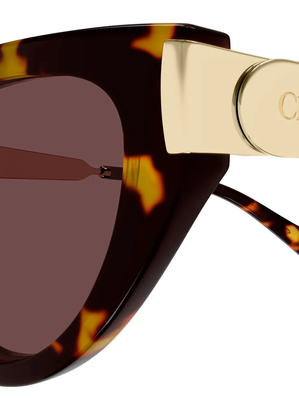 Chloé Eyewear Zonnebril met cat-eye montuur Bruin