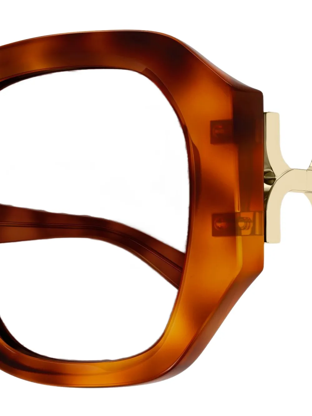 Chloé Eyewear Zonnebril met geometrisch montuur Bruin