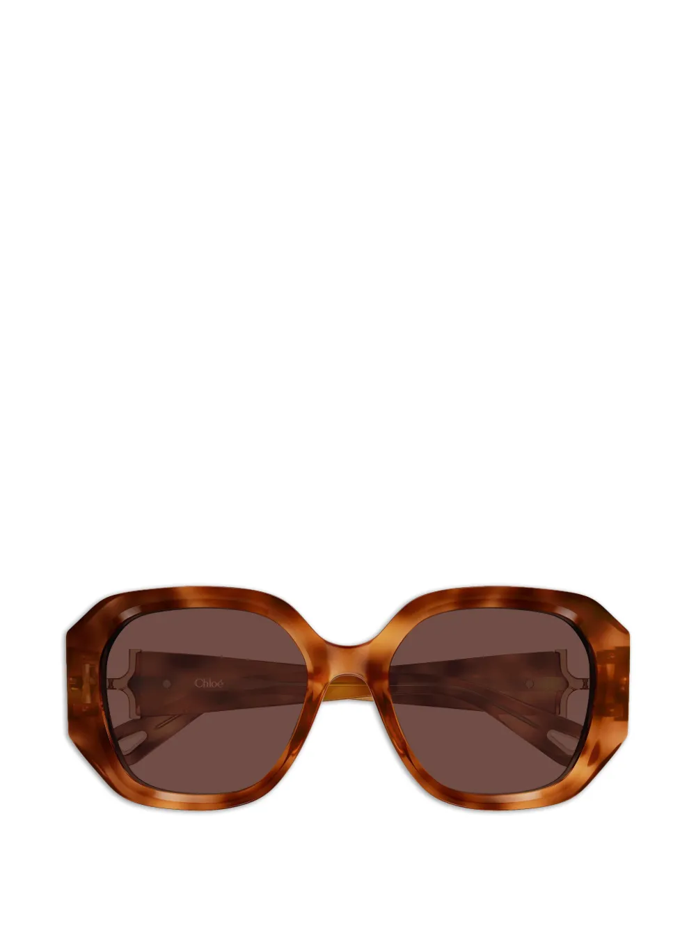 Chloé Eyewear geometric-frame sunglasses - Braun