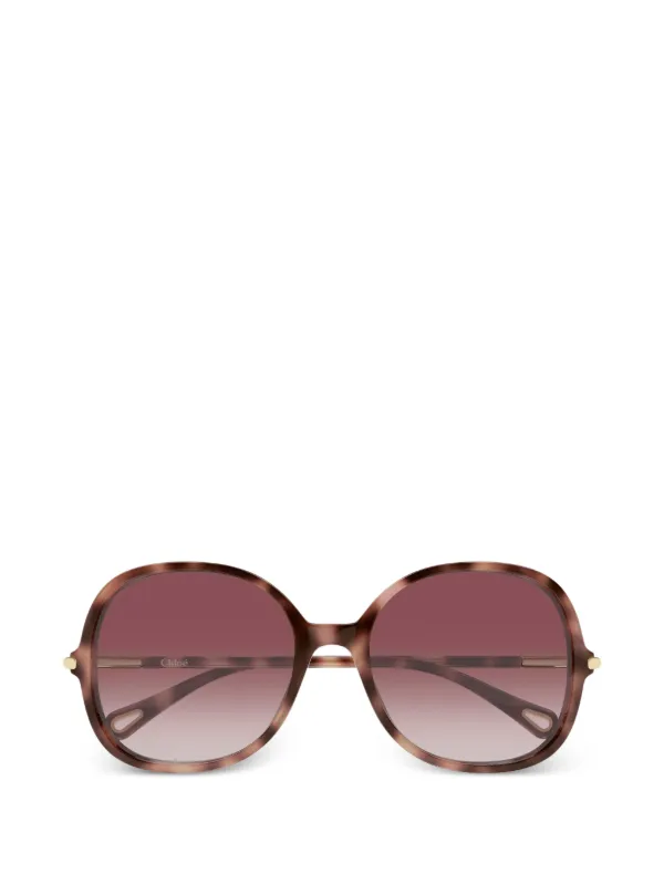 Chloe Round Tortoiseshell Sunglasses CHLOÉ EYEWEAR Judy round-frame tortoiseshell acetate  main image 4