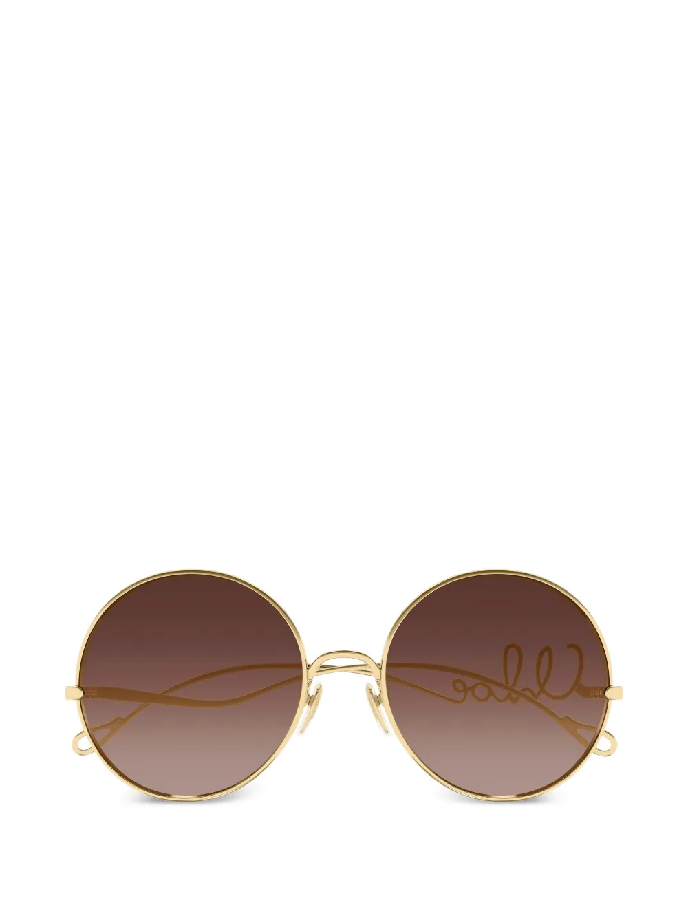 Chloé Eyewear Occhiali da sole tondi - 001 GOLD GRADIENT BROWN
