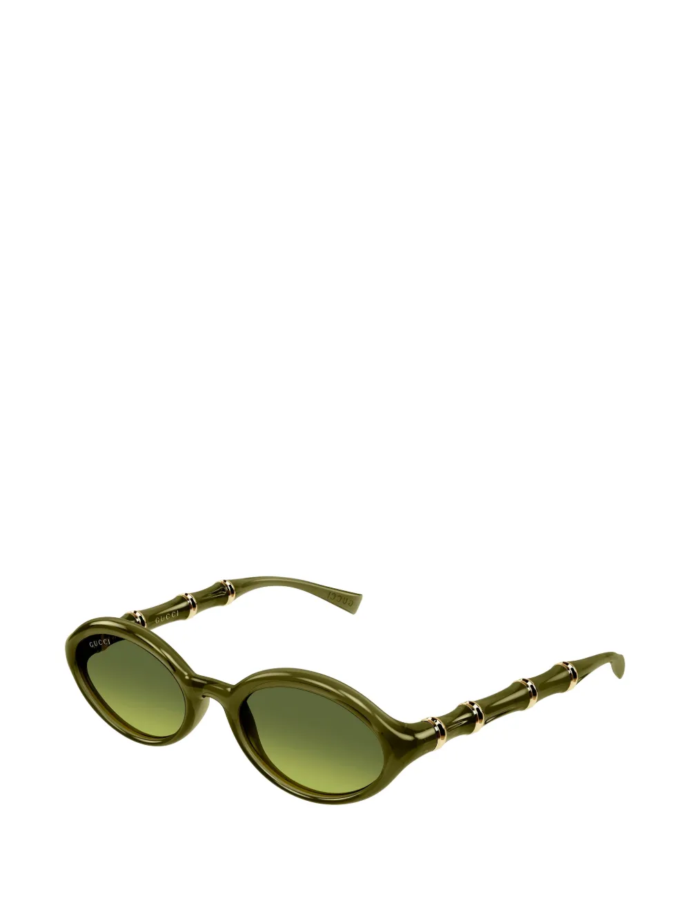 Gucci Eyewear Zonnebril met ovalen montuur Groen