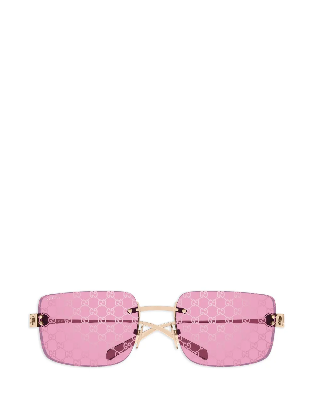 Gucci Eyewear Occhiali da sole con montatura a giorno - Oro