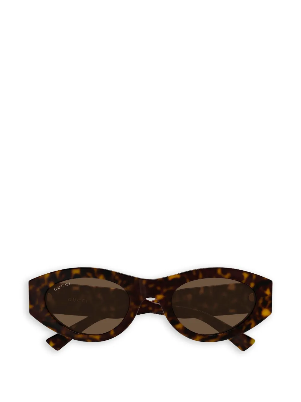 Gucci Eyewear round logo-detail sunglasses - Marrone