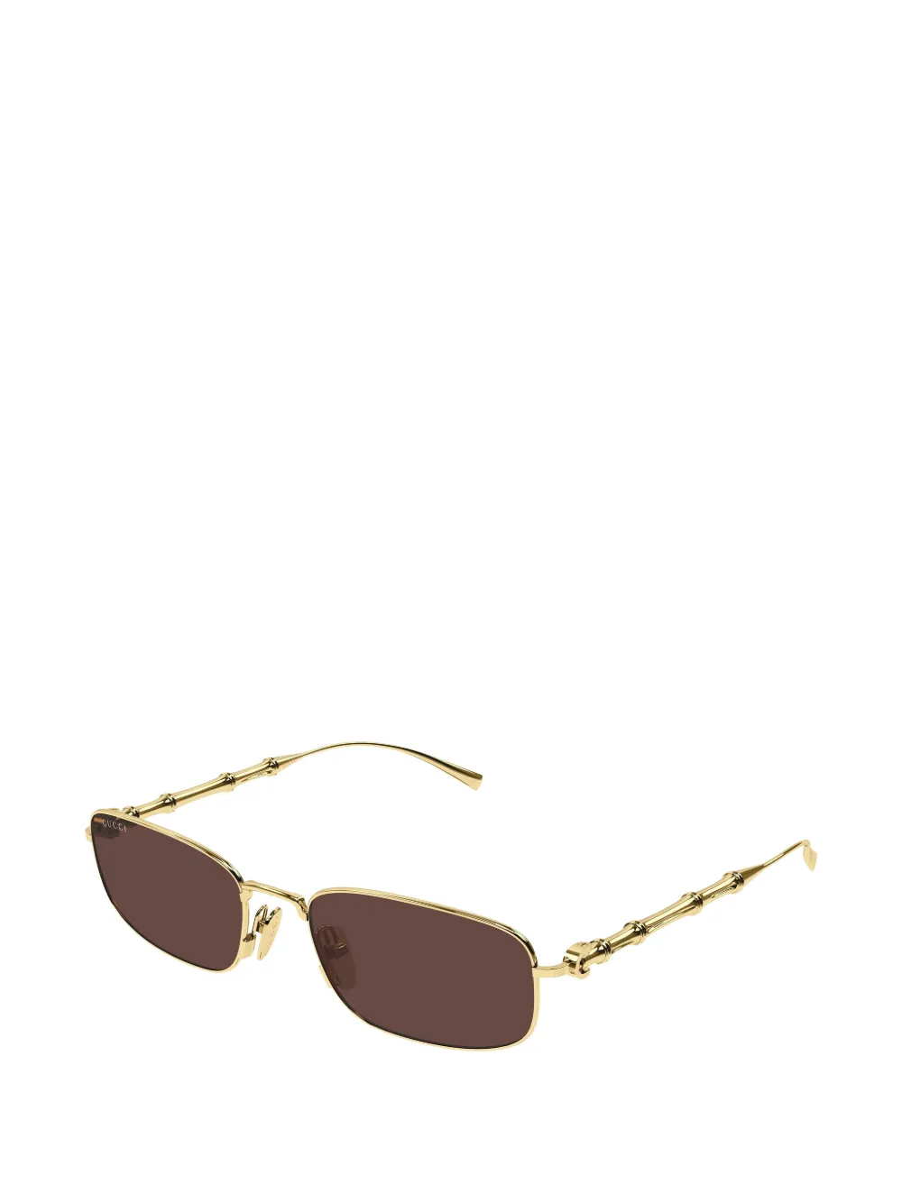 Gucci Eyewear Zonnebril met vierkant montuur Goud