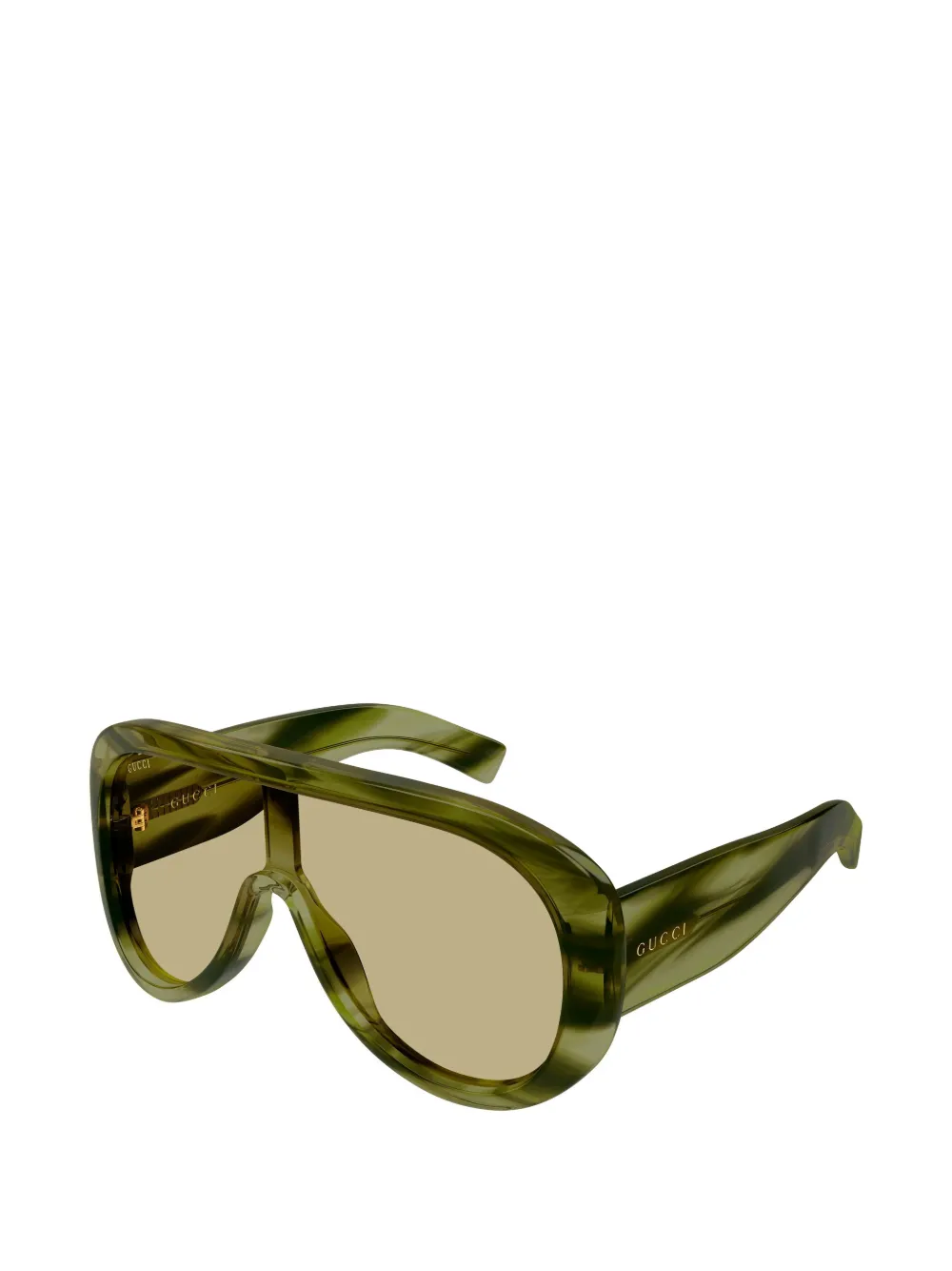 Gucci Eyewear Oversized zonnebril met piloten montuur Groen