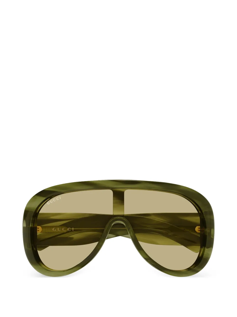Gucci Eyewear Occhiali da sole oversize stile pilota - Verde