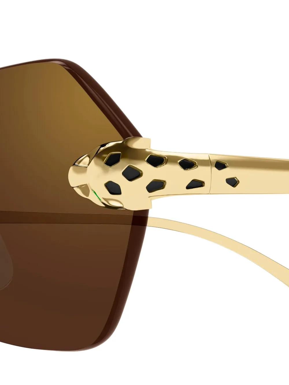 Cartier Eyewear Zonnebril met geometrisch montuur Bruin