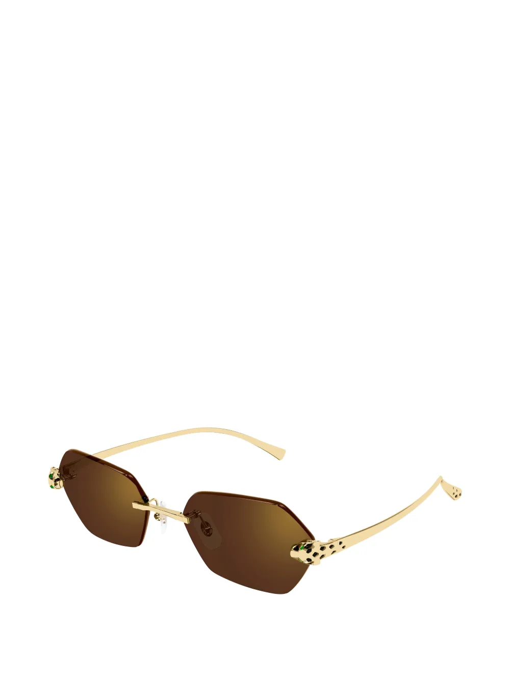 Cartier Eyewear Occhiali da sole geometrici - Marrone