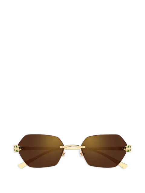Cartier Eyewear geometric rimless sunglasses