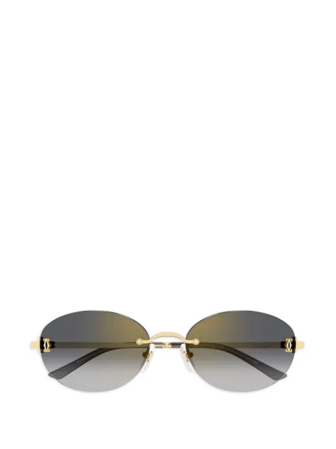 Cartier Eyewear oval rimless sunglasses
