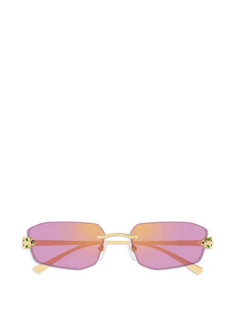 Cartier Eyewear 长方形无框太阳眼镜