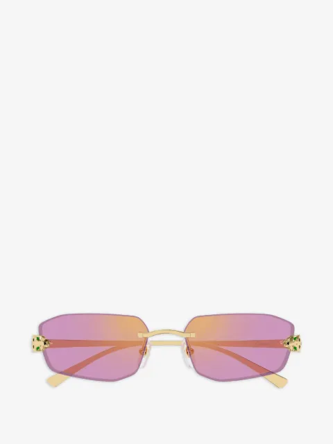 Cartier Eyewear lentes de sol rectangulares sin armazón