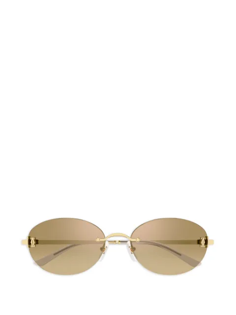 Cartier Eyewear ovala solglasögon utan bågar