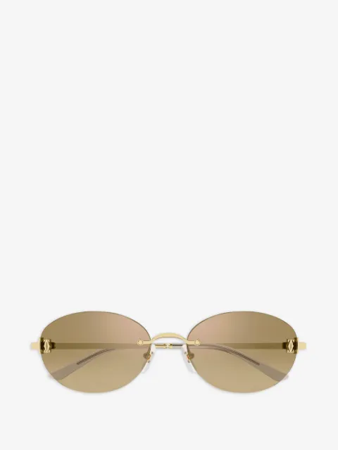 Cartier Eyewear oval rimless sunglasses