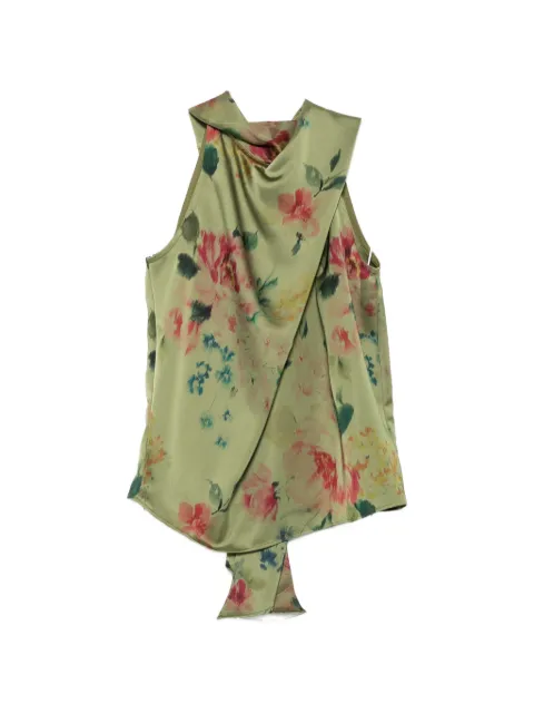 Marques'Almeida floral-print draped blouse