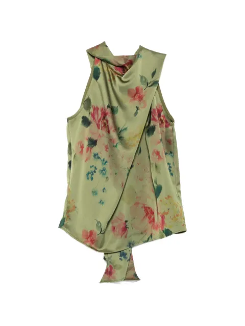 Marques'Almeida floral-print draped blouse