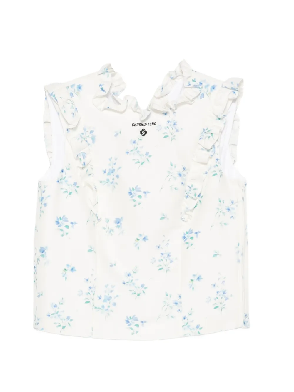 SHUSHU/TONG Top a fiori - Bianco