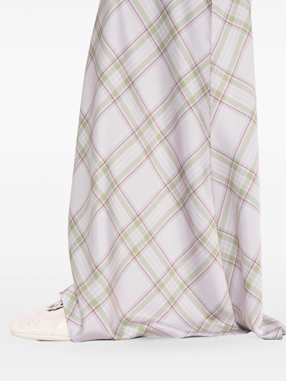 Marques'Almeida Maxi-rok met tartan-ruit Paars