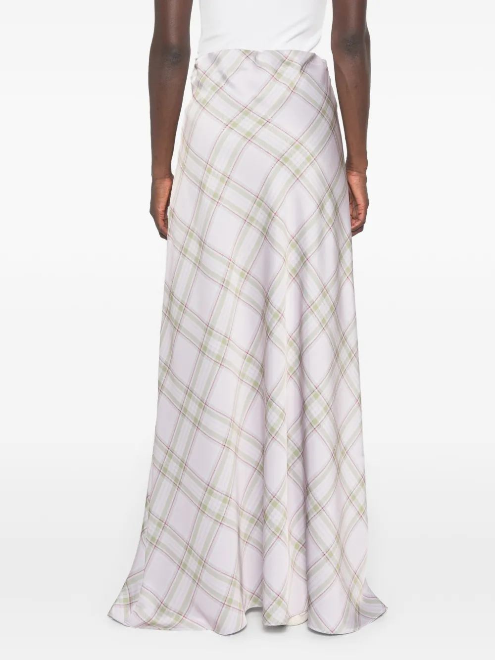 Marques'Almeida Maxi-rok met tartan-ruit Paars