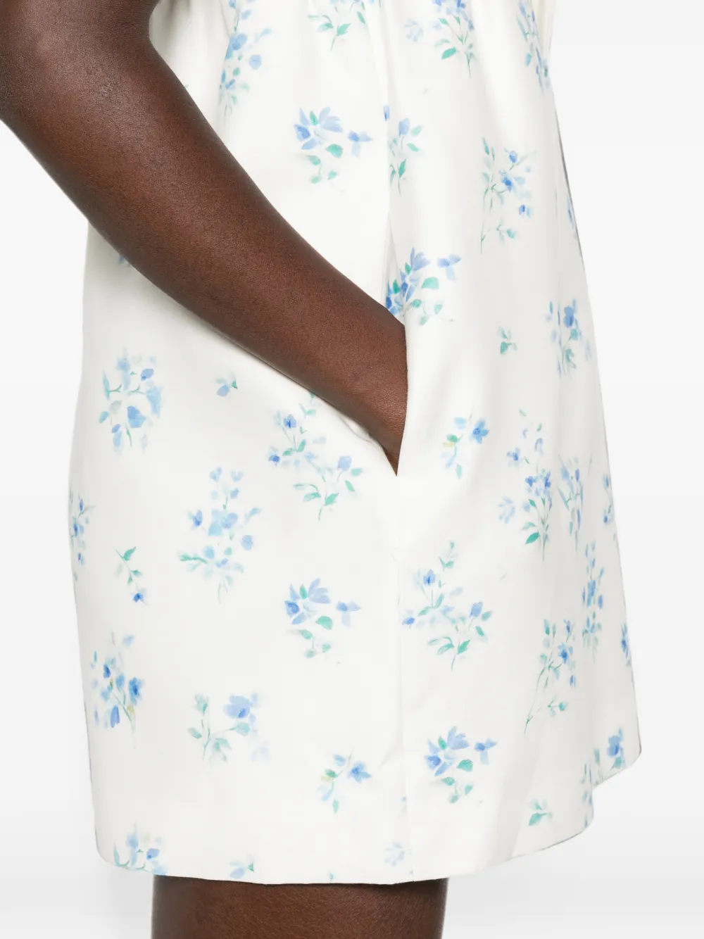 SHUSHU TONG Mini-jurk met bloemenprint Wit