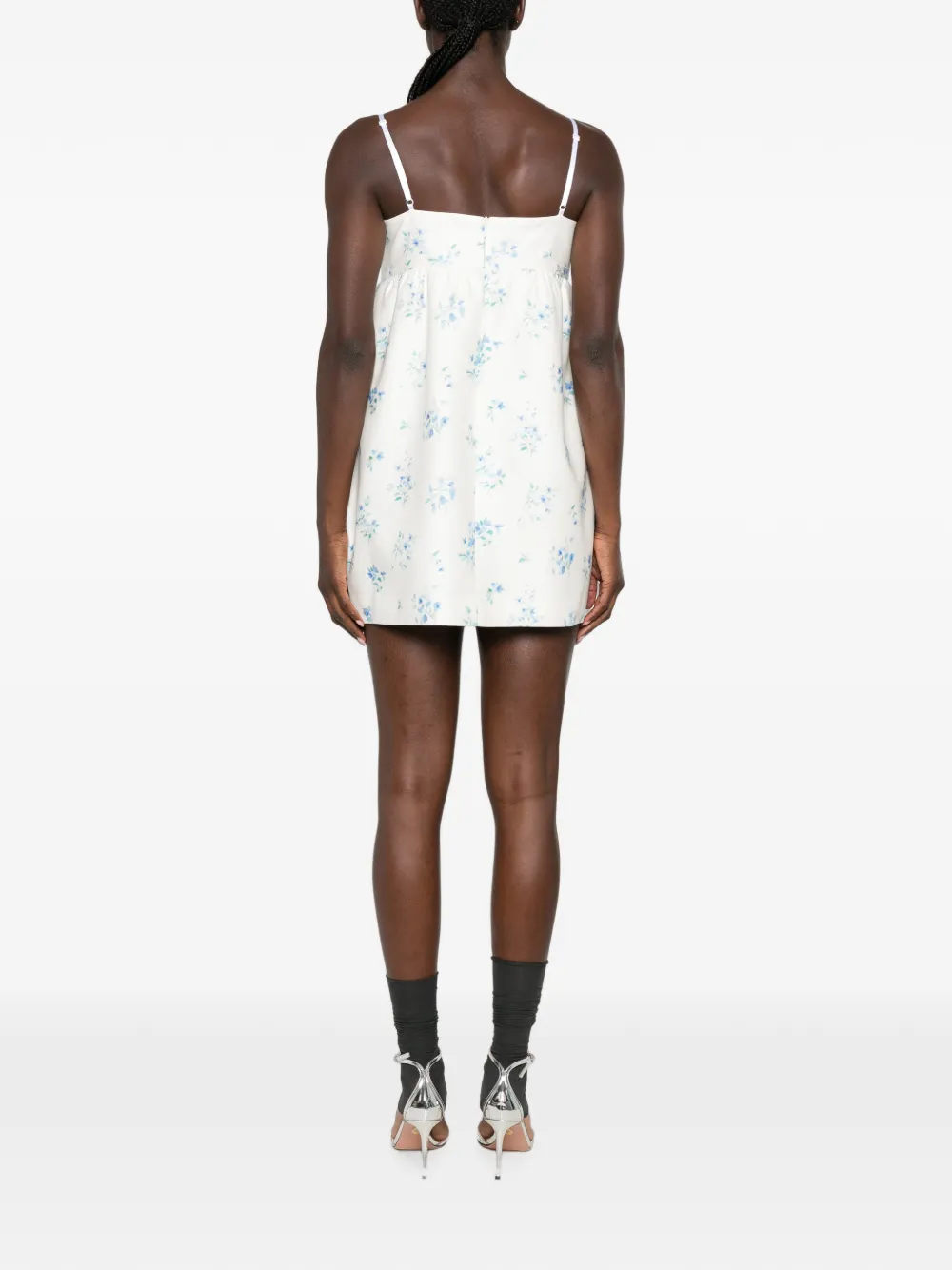 SHUSHU TONG Mini-jurk met bloemenprint Wit