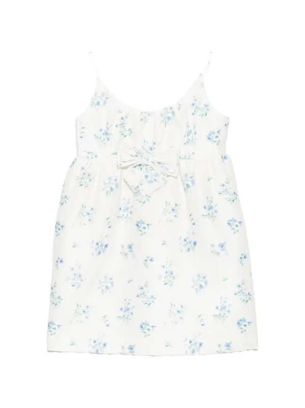 Shushu/Tong Floral-print Mini Dress in White