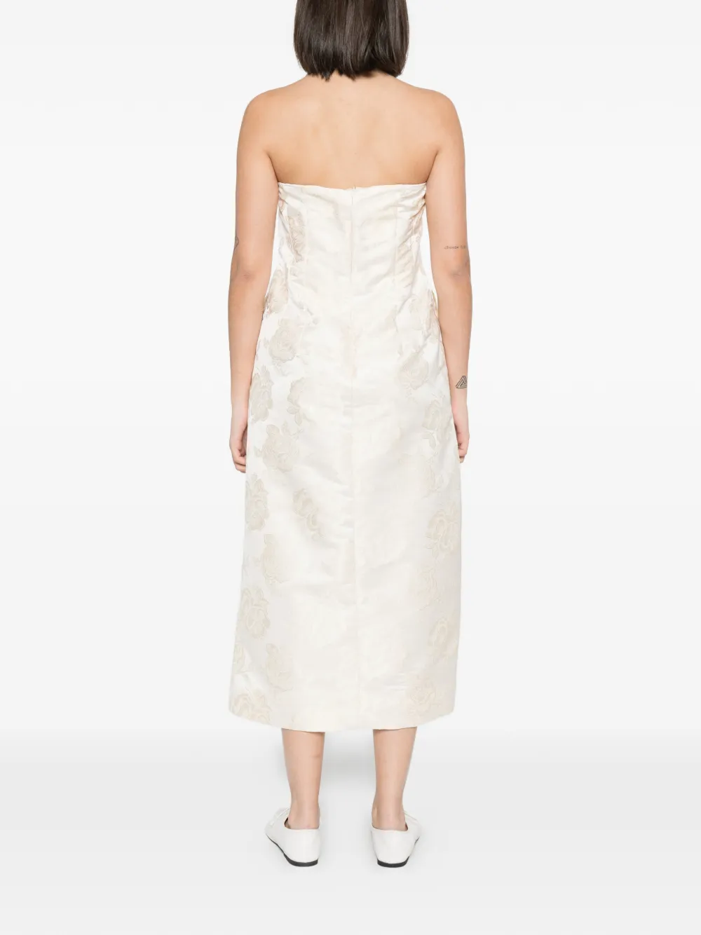 Simone Rocha Sash midi-jurk Beige